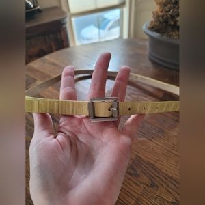 Fabio Corti Lime Green Italian Leather Belt Size Medium